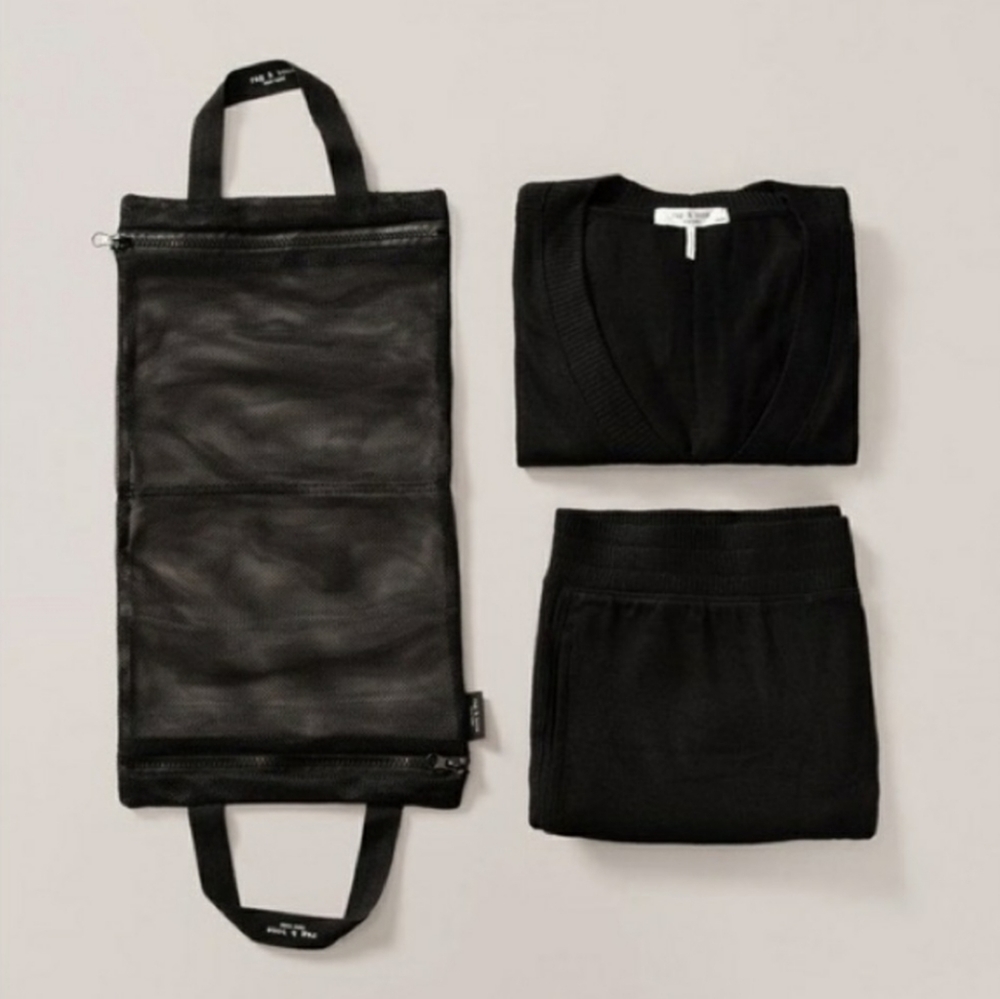 Rag & Bone The Knit Lounge Travel Set Black Small nwt - Picture 5 of 9